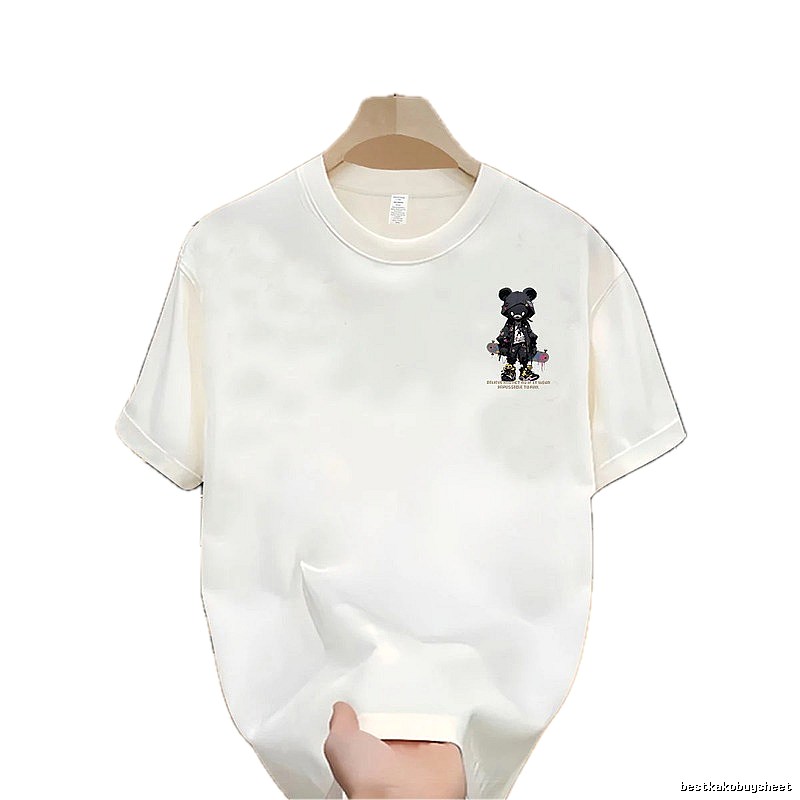 Trendy Brand Violent Bear Street Style Off-white Short Sleeve T-shirt