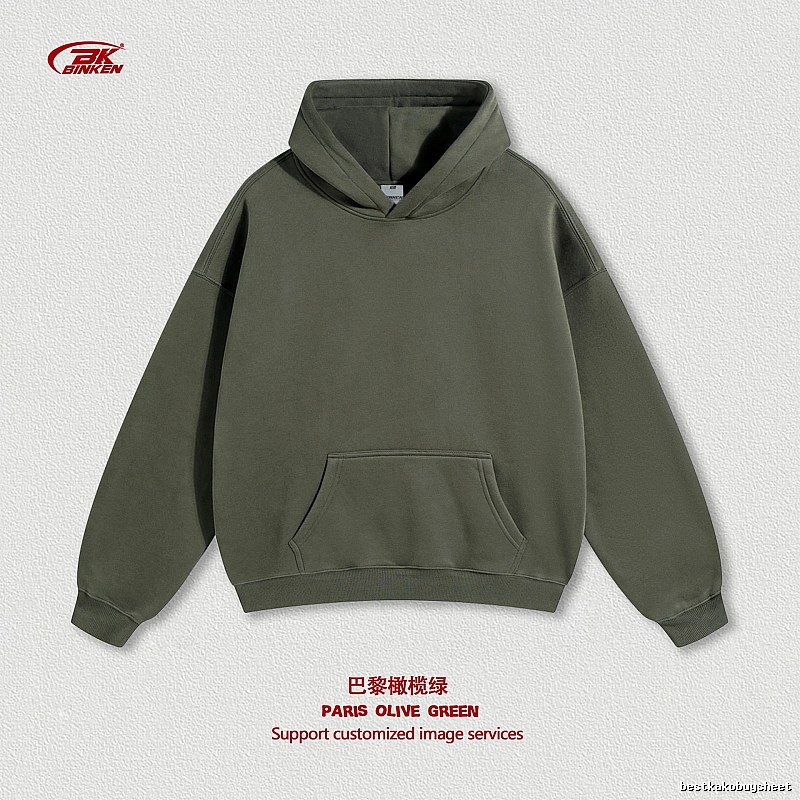 Urban Pullover hoodie Navy Blank Kangaroo with Statement Pattern