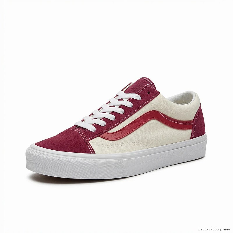 Vans classic red and white casual shoes