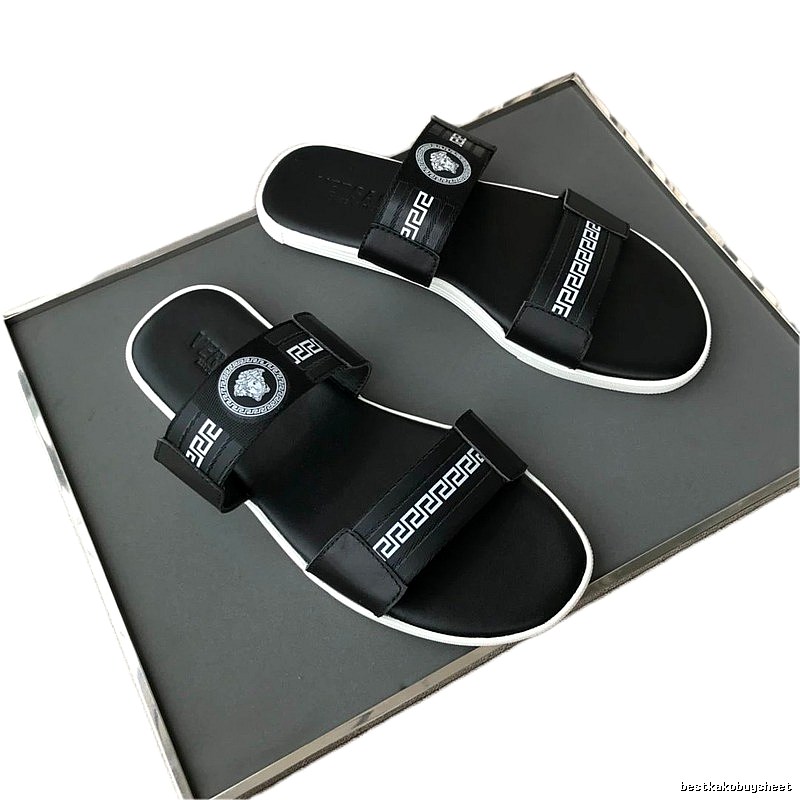Versace Medusa Trendy Style Black Slides