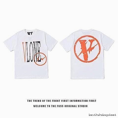Vlone Logo Detail Logo T-shirt Black Purple Vlone with Functional Detail