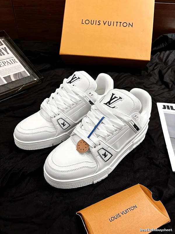 White Low-top Sneaker by Louis Vuitton with White Low-top