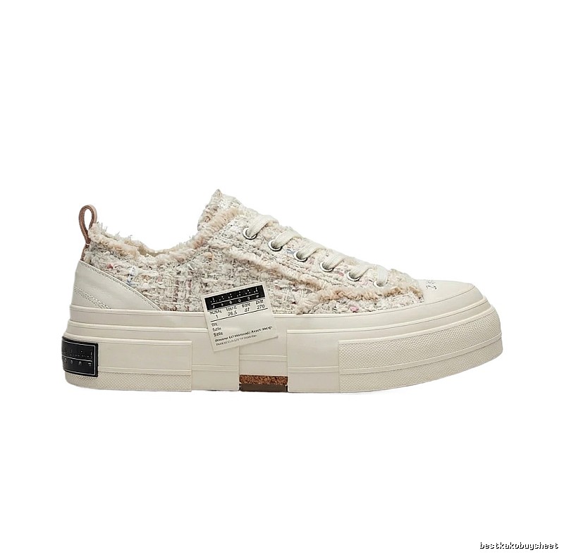 Xvessel Tweed Retro White Shoes