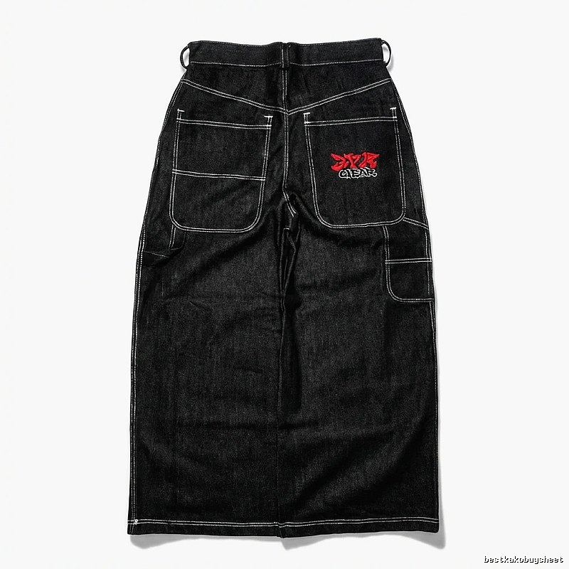 Y2K style black skirt